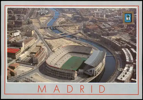 Postales Madrid Stade Vicente Calderón - Luftbild 1998
