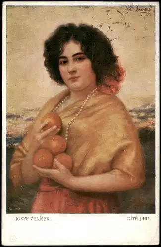 Künstlerkarte: Gemälde / Kunstwerke Josep Venišek DÍTĚ JIHU 1916