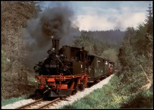 Jöhstadt (Erzgebirge) Preßnitztalbahn 99 1608-1 (Bj. 1922  der DBAG 1994