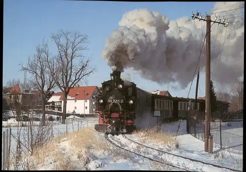 Ansichtskarte Oschatz Döllnitzbahn b. Thalheim Eisenbahn 1997