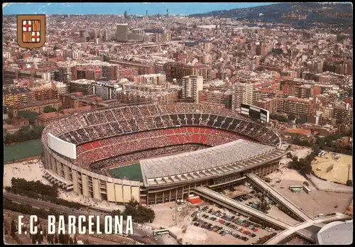 Postales Barcelona ESTADI FUTBOL CLUB Stadion Luftbild 2000