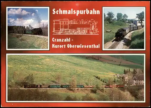 Ansichtskarte .Sachsen Schmalspurbahn Cranzahl-Oberwiesenthal 1995