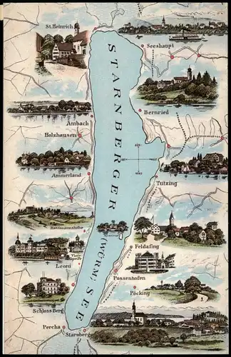 Ansichtskarte Starnberg Starnberger See Nachdruck/Reprint-Ansichten 1980