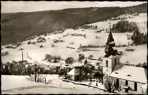 Ansichtskarte Warmensteinach Panorama-Ansicht 1960