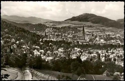 Ansichtskarte Freiburg im Breisgau Panorama-Ansicht 1960