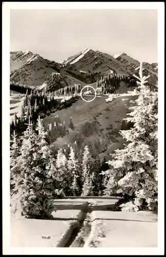.Bayern Blick vom Immenstädter Horn zur Hochgratkette Bay. Allgäu 1956