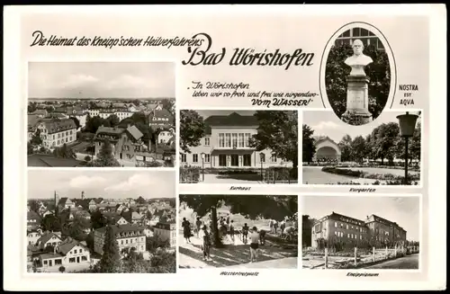 Ansichtskarte Bad Wörishofen Mehrbildkarte mit Ortsansichten 1956