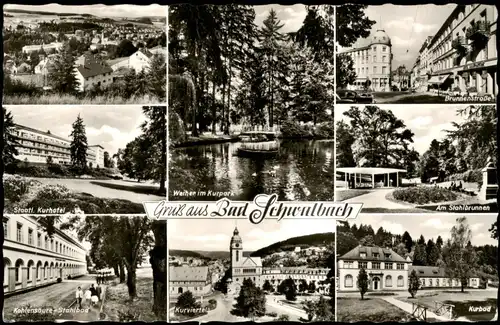 Bad Schwalbach Langenschwalbach Mehrbildkarte  Kurhotel, Brunnenstraße,  1966