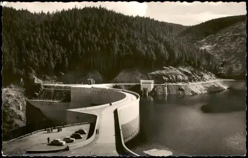 Ansichtskarte Oker-Goslar Die Stau-Mauer der Okertalsperre im Harz 1960