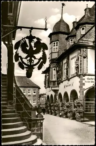 Ansichtskarte Goslar Rathaustreppe und Kaiser-Worth 1959