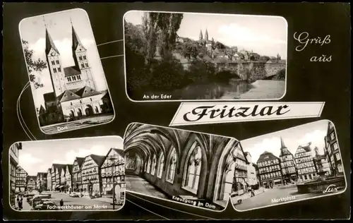Ansichtskarte Fritzlar An der Eder, Markt, Kreuzgang Dom 1962