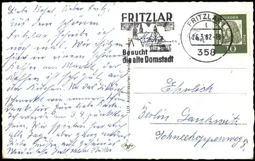 Ansichtskarte Fritzlar An der Eder, Markt, Kreuzgang Dom 1962