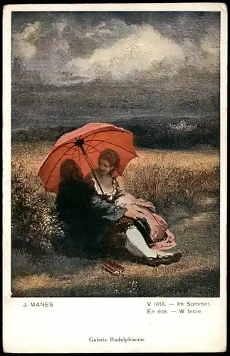 Künstlerkarte: Gemälde / Kunstwerke V létě. - Im Sommer. J. MANES 1913