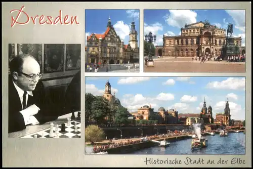 Dresden Schach Chess - Spiel Stadtansichten Fernschachspieler Winkler 1976