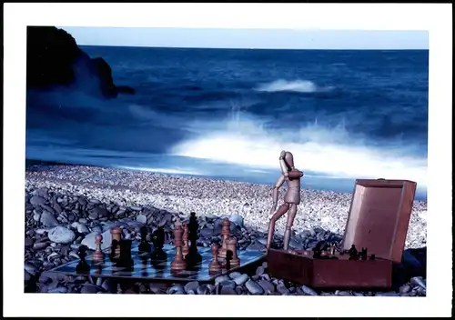 Ansichtskarte  Schach Chess - Spiel Am Meer Künstlerkarte Fernschach 2012