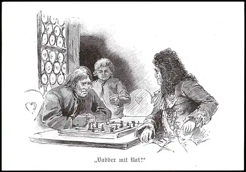 Schach Chess - Spiel, Historienspiel Vadder mit Rat Fernschach 2010