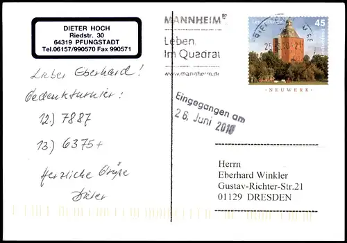 Schach Chess - Spiel, Historienspiel Vadder mit Rat Fernschach 2010