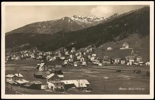 Ansichtskarte Davos Blick auf die Stadt 1932
