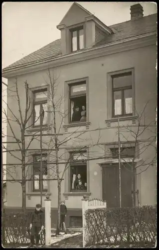 Ansichtskarte Radevormwald Stadthaus und Familie 1914 Privatfoto