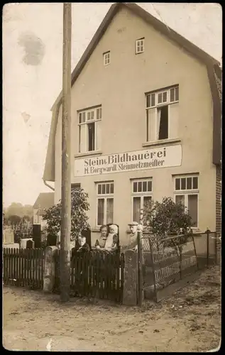 Ansichtskarte  Haus und Familie Steinmetzmeister H. Borgwardt 1926 Privatfoto