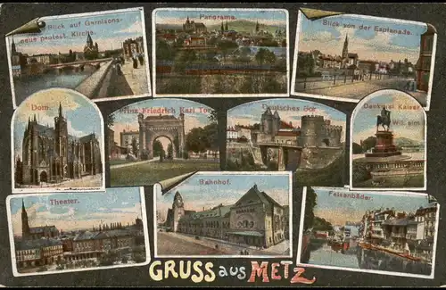 CPA Metz Stadtteilansichten 1916  gel. Feldpost Land. Inf. Bromberg