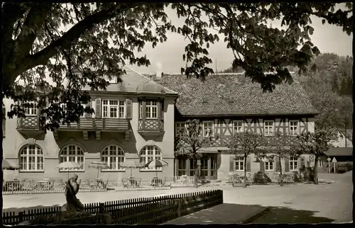 Ansichtskarte Wirsberg (Oberfranken) Partie am Hotel Post 1959