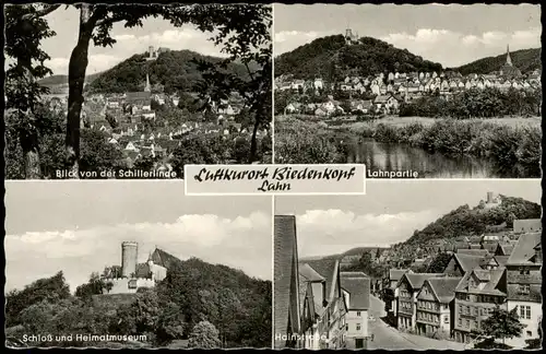 Ansichtskarte Biedenkopf Mehrbildkarte mit 4 Ortsansichten 1961