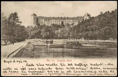 Postcard Uppsala Upsala Slott Schloß 1902