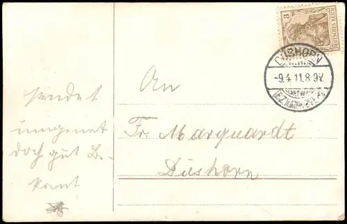 Ansichtskarte  Glückwunsch - Konfirmation Engel Angel Goldprägekarte 1911