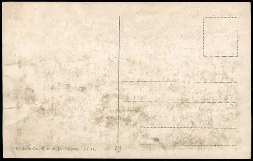 Ansichtskarte Würzburg Mainbrücke mit Fesiung 1917