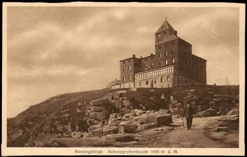 Schreiberhau Szklarska Poręba Riesengebirge Schneegrubenbaude 1490 m ü. M. 1928