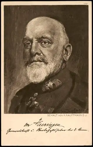 Militär/Propaganda 1.WK (Erster Weltkrieg) Deutsche Herrführer Heeringen 1915