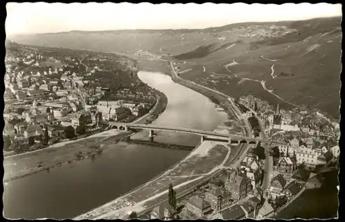 Ansichtskarte Bernkastel-Kues Berncastel-Cues Panorama-Ansicht 1957