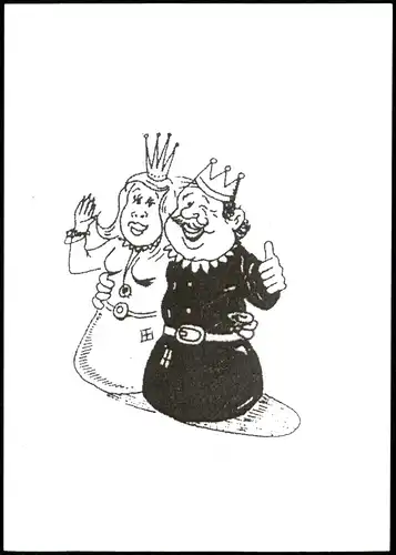 Ansichtskarte  Schach Chess - Spiel Künstlerkarte Dame und König 2005