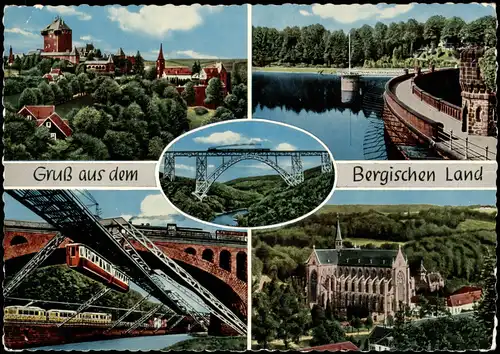 Bergisches Land Bergisches Land Mehrbild-AK u.a. Schloß Burg a.d. Wupper 1960