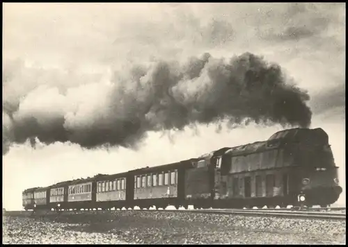 FD-Zug im Jahr 1937 bespannt mit der Lokomotive 05002 bei Bergedorf 1981