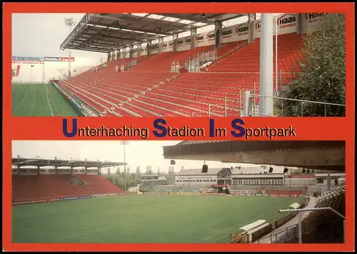 Ansichtskarte Unterhaching (LK München) Stadion Im Sportpark, Tribüne 2001