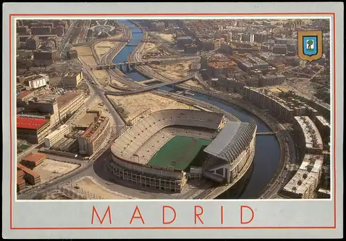 Postales Madrid Luftbild Estadio Stadion Stadium Bernabeu 2002