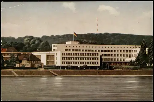 Ansichtskarte Bonn Bundeshaus am Rhein 1960