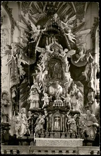 Ansichtskarte Gößweinstein Wallfahrtskirche Hochaltar mit Gnadenbild 1957