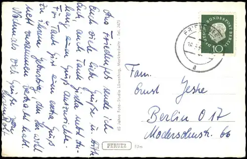 Friedenfels (Oberpfalz Lk Tirschenreuth) Wasserfall, Weiher, Vogelfelsen 1960