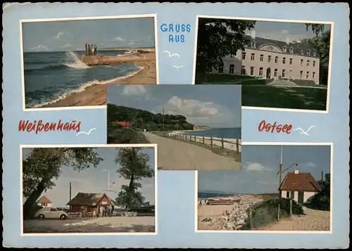 Ansichtskarte Weißenhaus Strand (Küste), Kiosk, Straße 1964