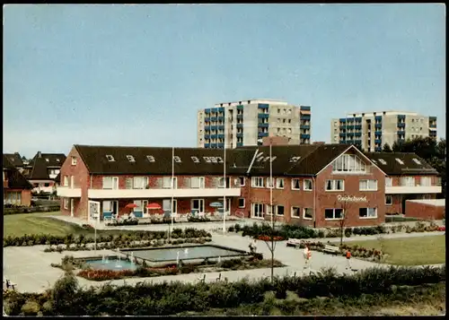Ansichtskarte Büsum Nordsee-Erholungsheim Reichsbund, Hochhäuser 1964