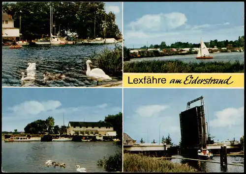 Ansichtskarte Wrohm Lexfähre, Hafen, Restaurant Brücke 1978