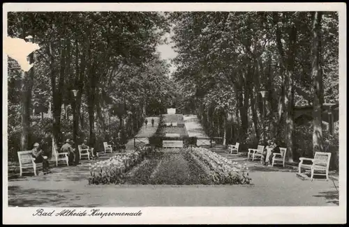 Postcard Bad Altheide Polanica-Zdrój Kurpromenade 1934