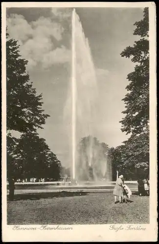 Ansichtskarte Herrenhausen-Hannover Große Fontaine 1931