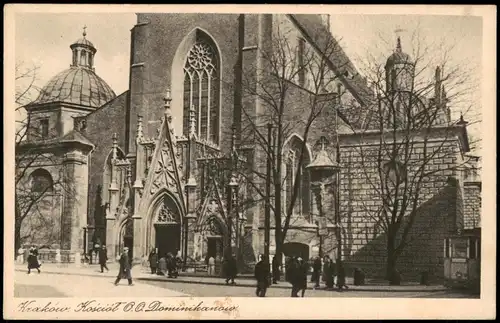 Postcard Krakau Kraków Kosciol Dominikanou Dominikaner-Kirche 1940