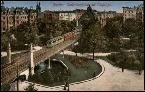 Ansichtskarte Schöneberg-Berlin Nollendorfplatz, Hochbahn 1918