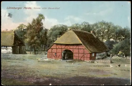 Ansichtskarte Günne Lüneburger Heide. Günne, alter Bauernhof, 1912