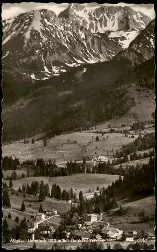 Ansichtskarte .Bayern Allgäu Unterjoch 1013 m mit Geishorn 2249 m 1956